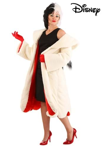 Deluxe Cruella De Vil Coat Women's Costume