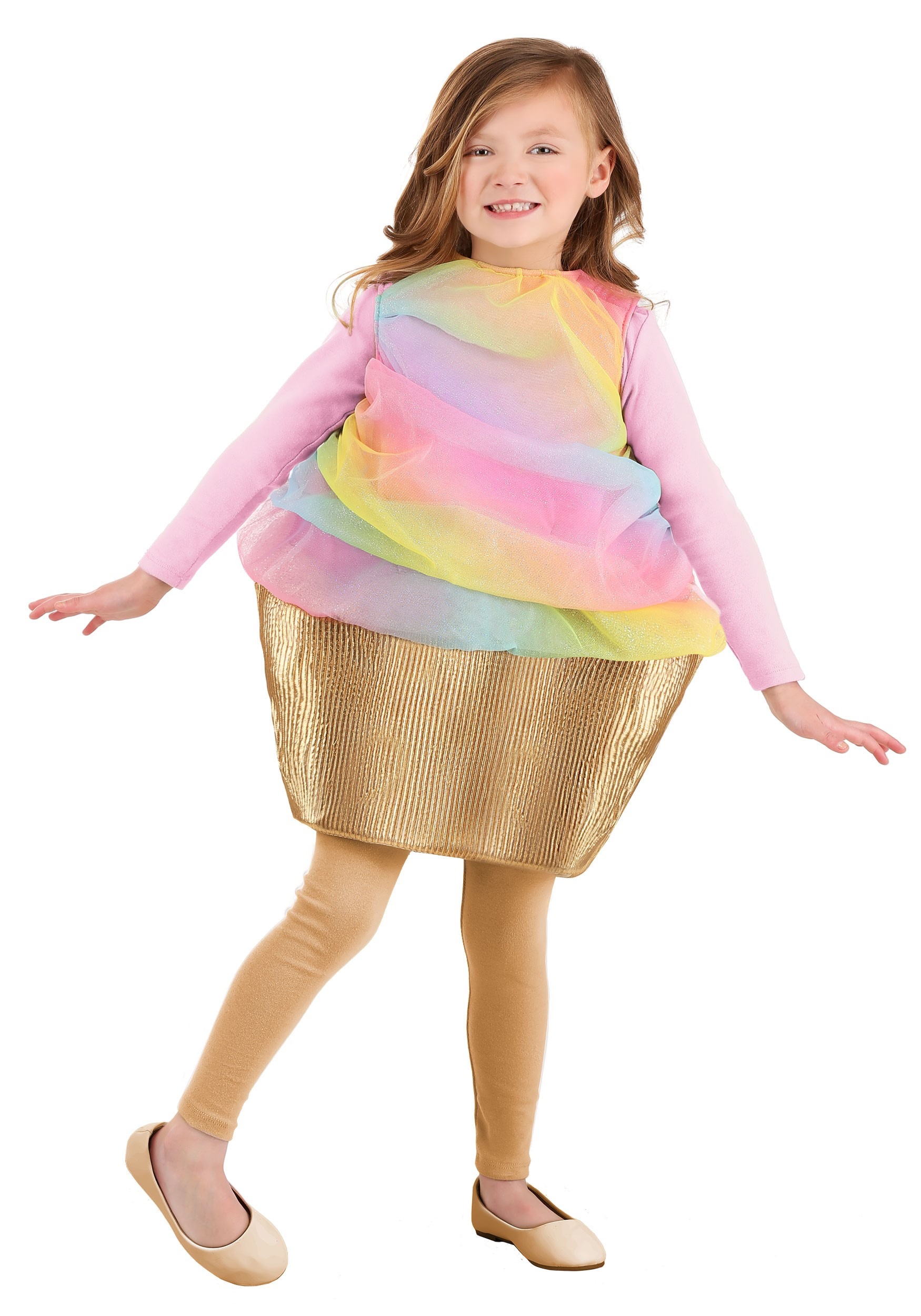 Disfraz de cupcake de arcoiris para niñas Multicolor