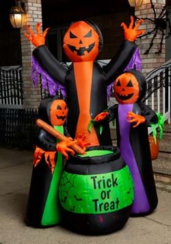 72"H Electric Inflatable Witches w/ Cauldron