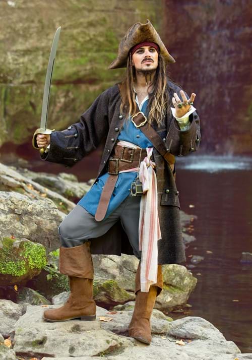 Exclusive authentic captain jack sparrow costume for men