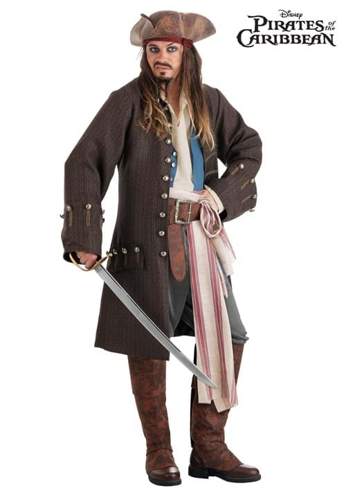 Deluxe Jack Sparrow Pirate Mens Costume