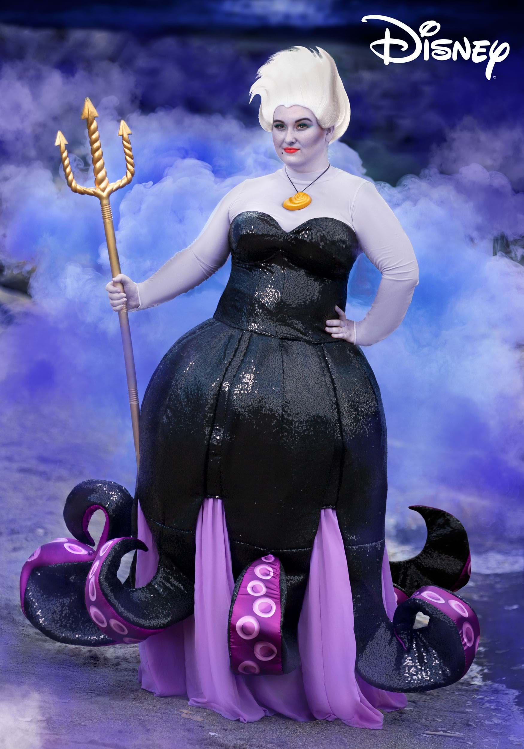 Disfraz de Ursula para mujeres de talla grande de Disney's The Little Mermaid Multicolor