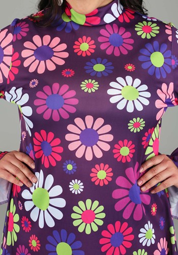 Plus Size Groovy Flower Power Women's Costume | Disco Costumes