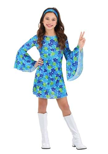 70s Wild Flower Girl's Dress Costume