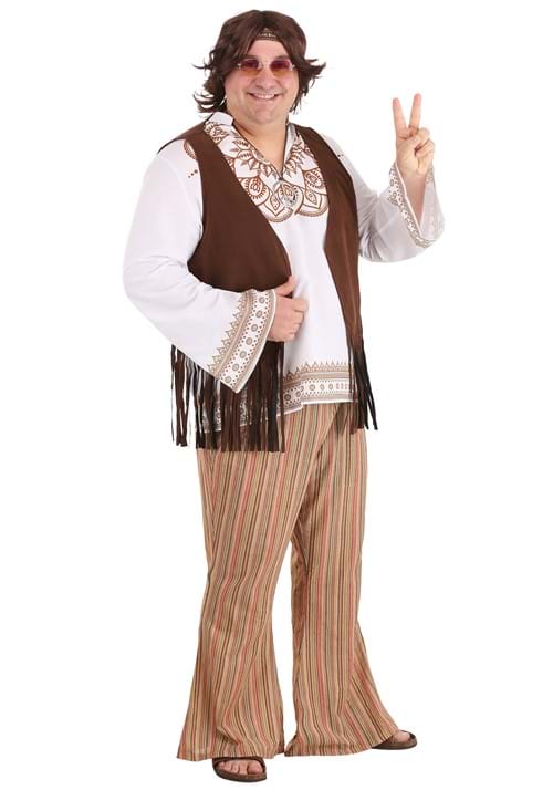 Hippie Costume for Men Momen 60s 70s Colorful T-Shirt 5 PCS Accessories set  for Theme Party