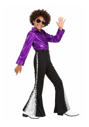 Kids Silver Sequin Disco Pants Main 2