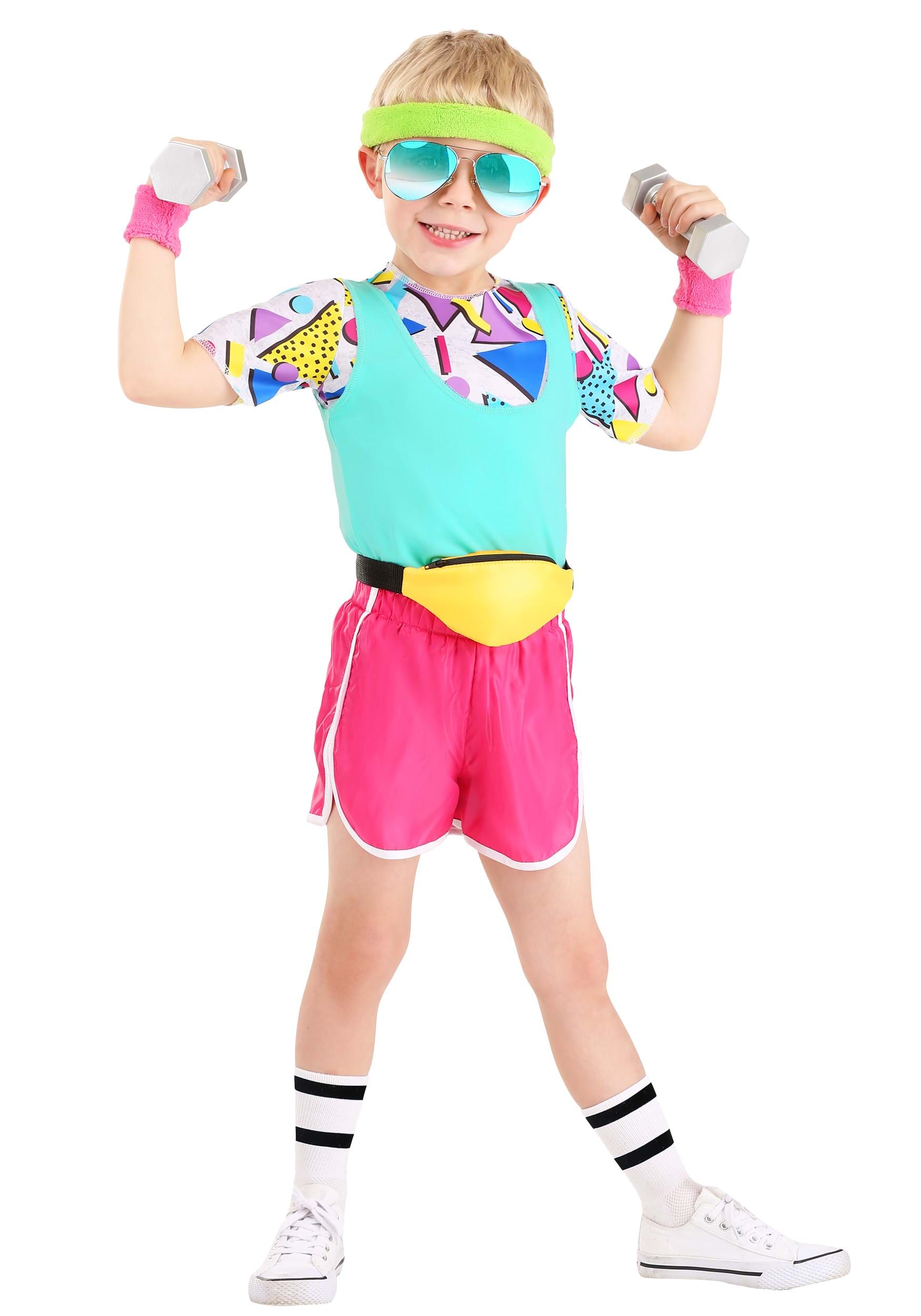 Haga un disfraz de los 80 para niños pequeños Multicolor