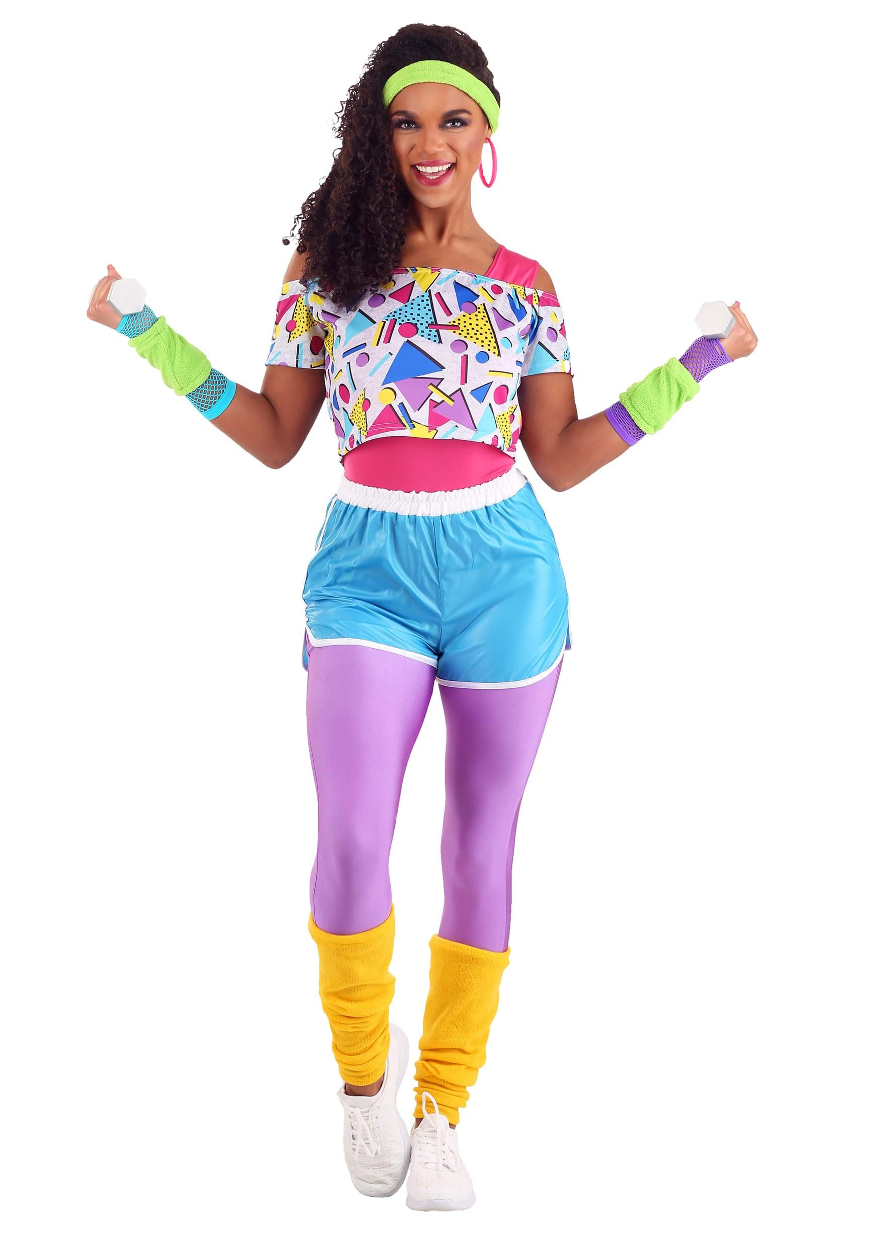 Footless Tights - 80's Neon - Adult Halloween Costumes