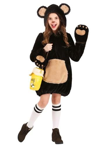 Girl's Cozy Brown Bear Costume