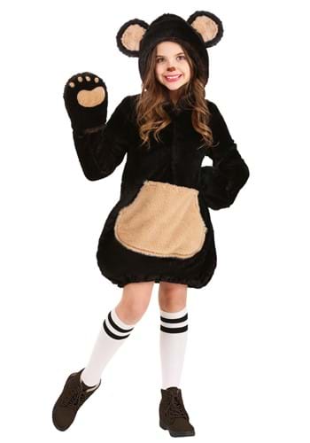 Girl's Cozy Brown Bear Costume