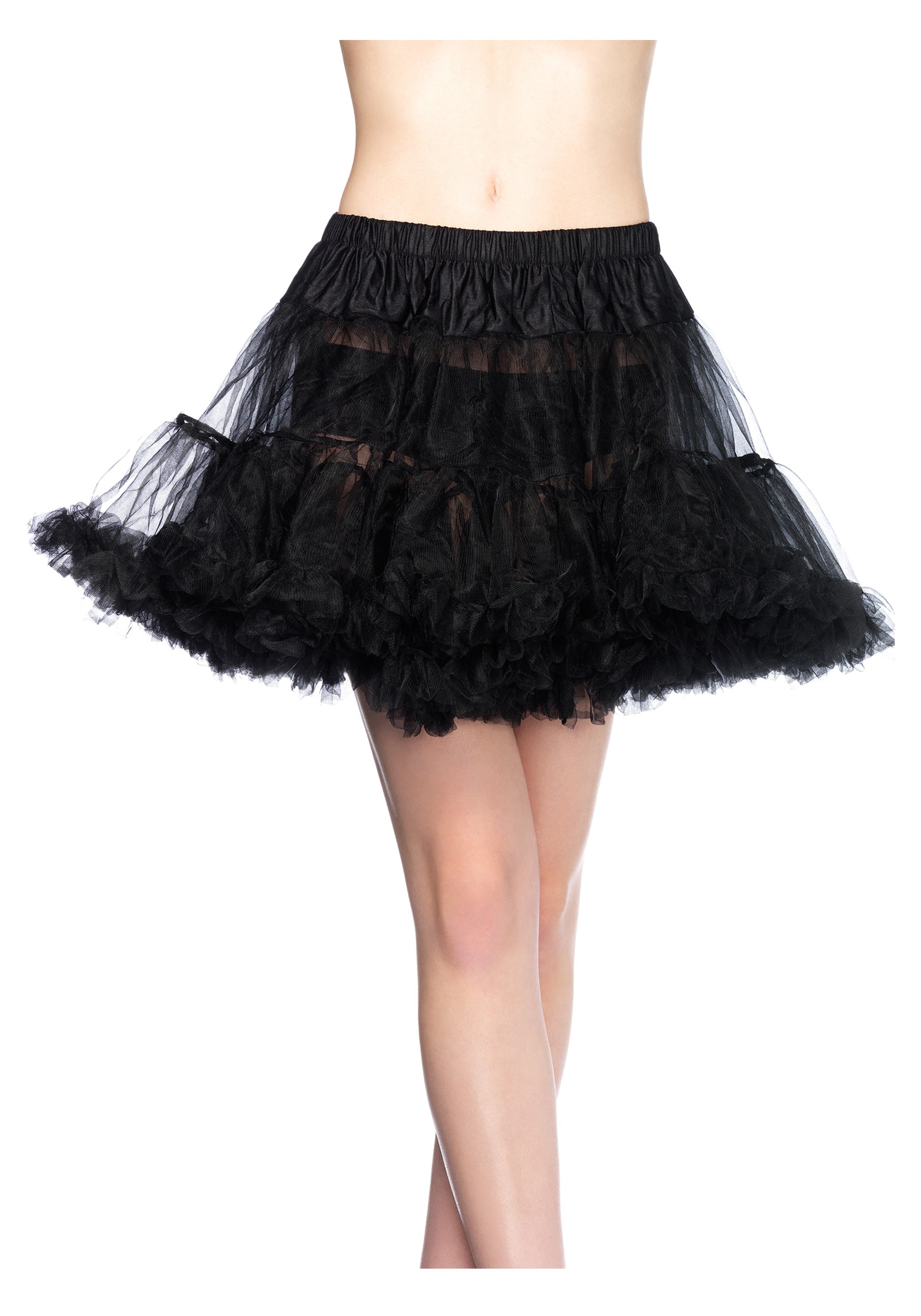 Peticoat de tul negro de tamaño grande Multicolor