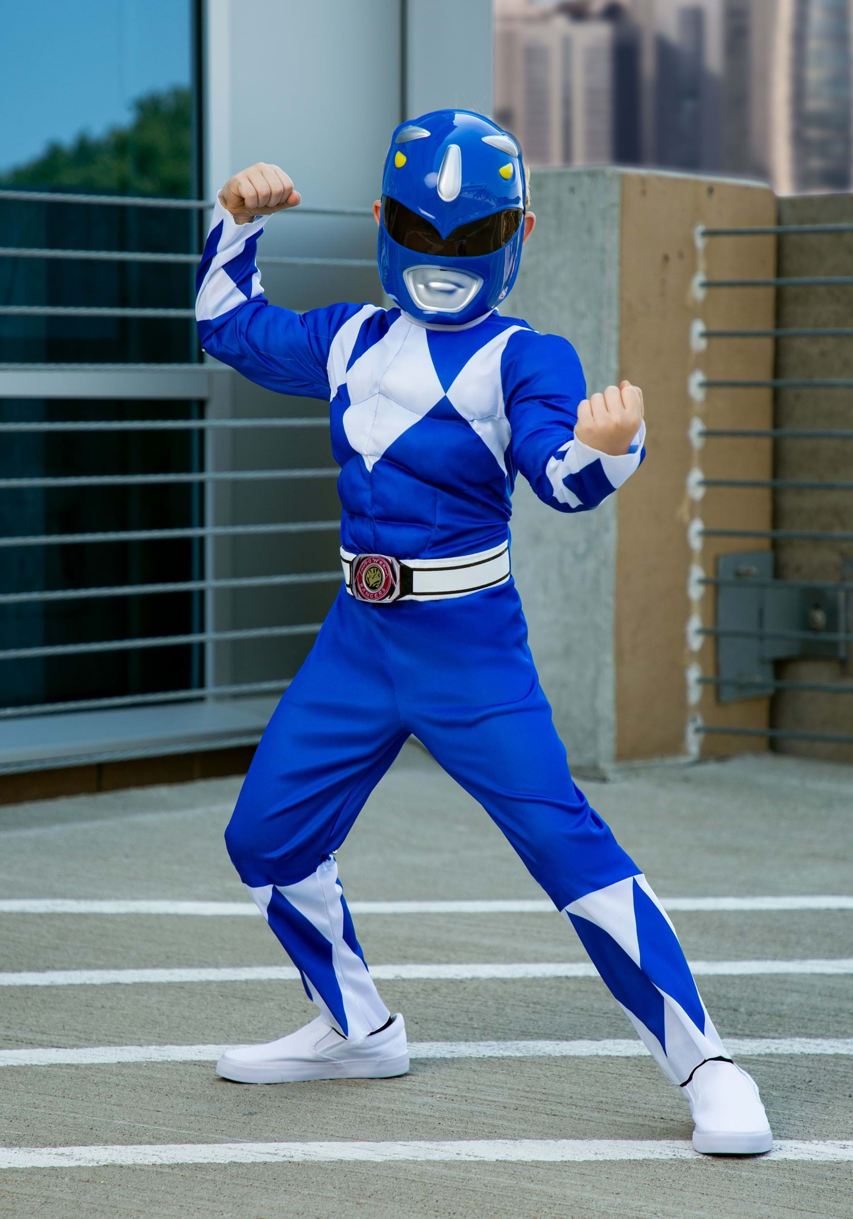 Disfraz de Power Rangers’s Boy’s Blue Ranger Multicolor