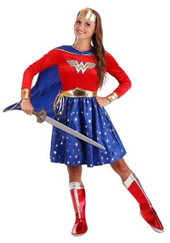 Wonder Woman Adult Long Sleeve Dress