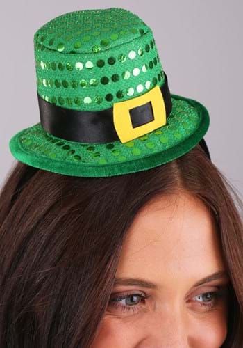 Mini Leprechaun Sequin Hat Costume Headband | St. Patrick's Day Accessories