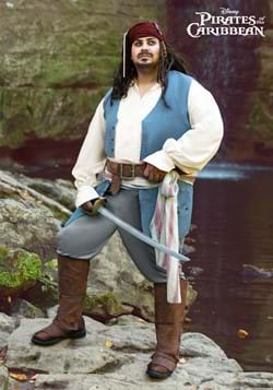 Captain Jack Sparrow Plus Size Costume for Adults-2