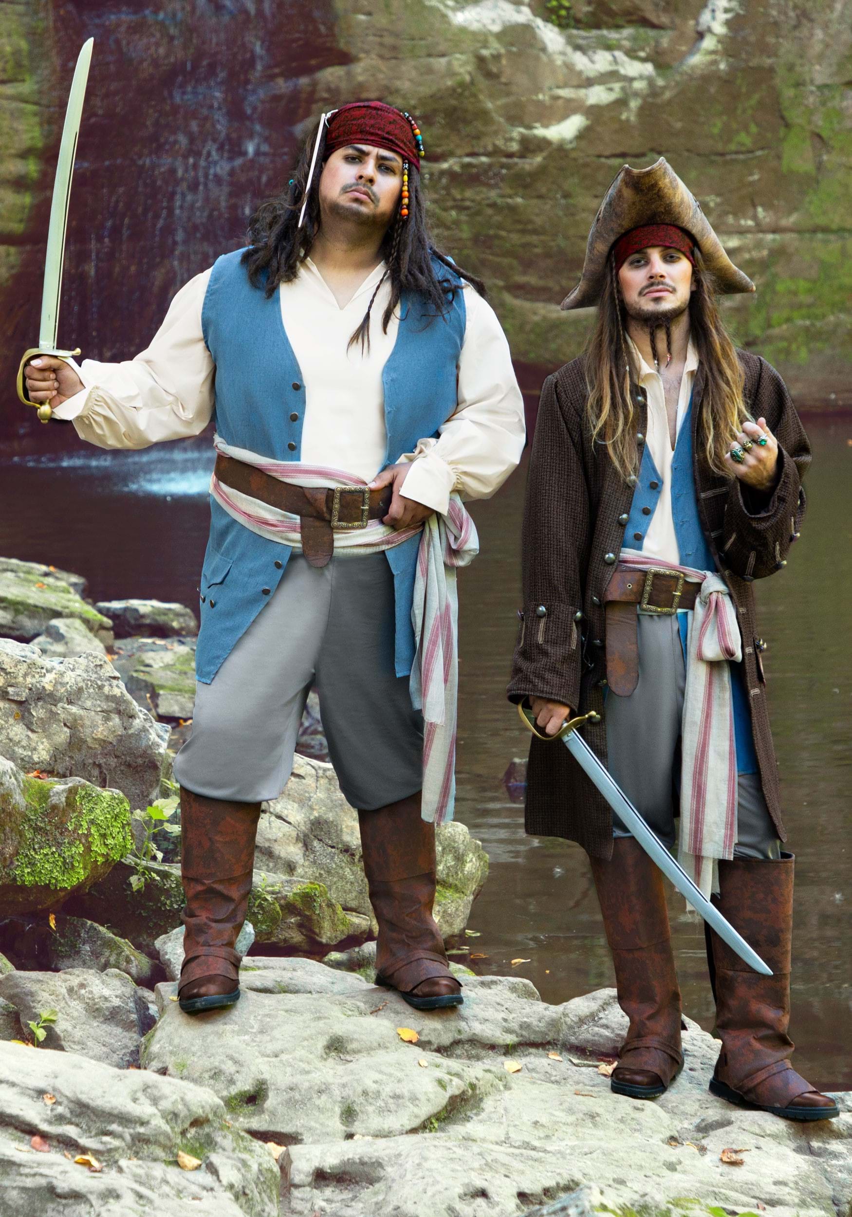 Plus Size Captain Jack Sparrow Costume for Men