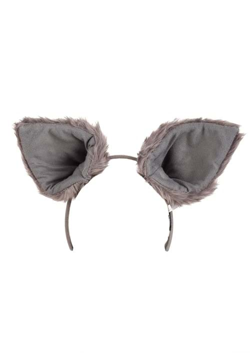 Deluxe Wolf Ears Gray Costume Headband