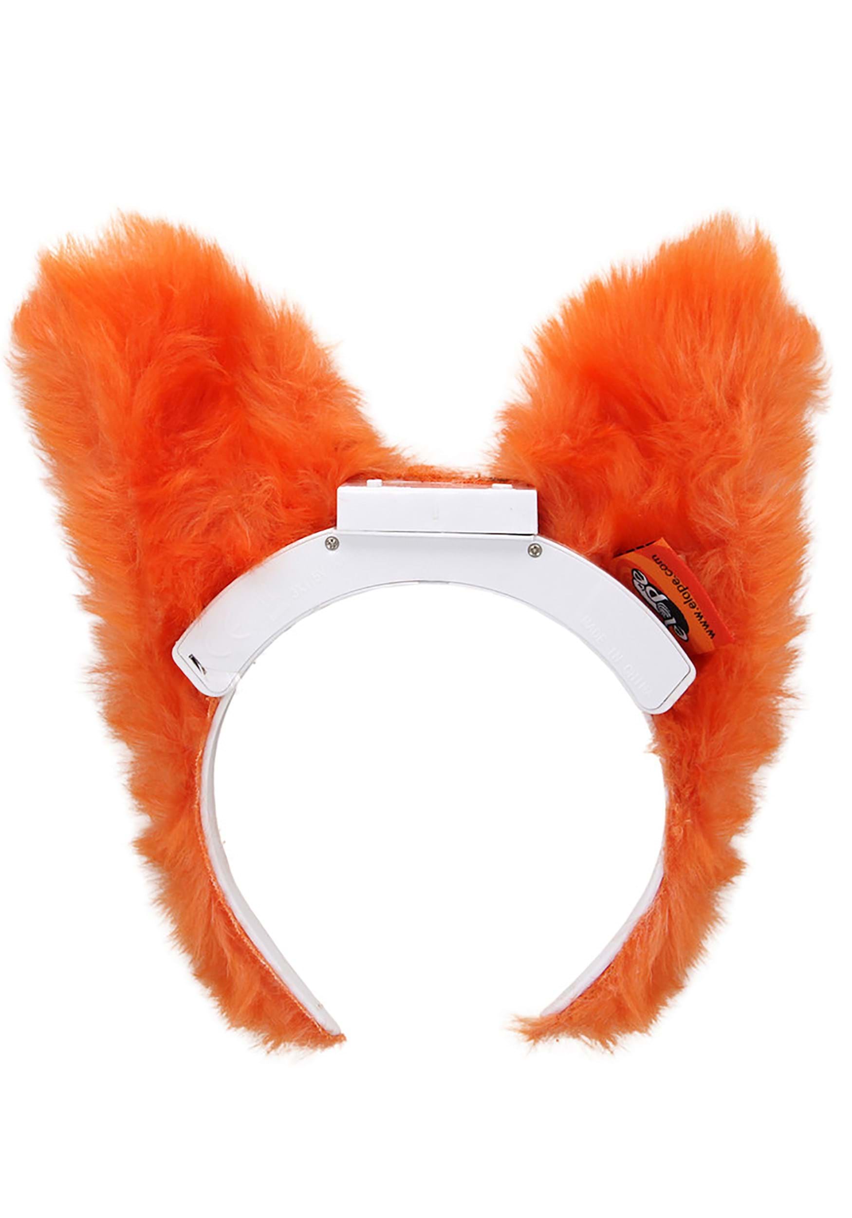 Moving Fox Ears Costume Headband , Sound Activated