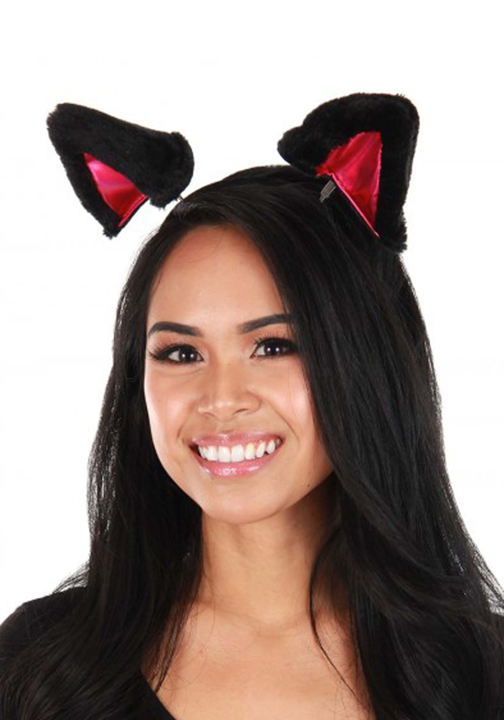 Sprighy Cat Ears Plush Diadema negro Multicolor