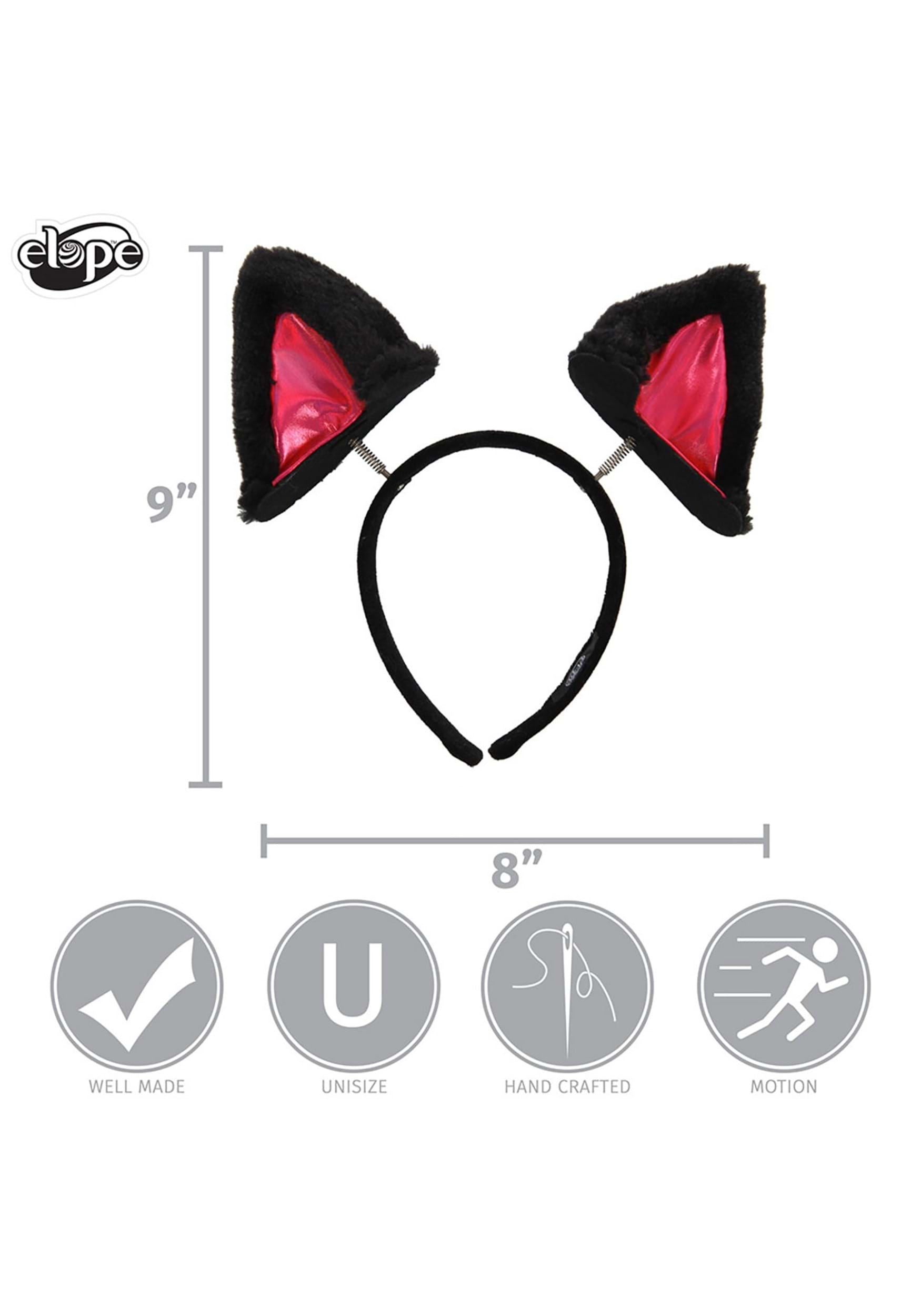 Springy Cat Ears Plush Soft Headband Costume
