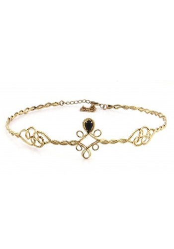 Antique Gold/Black Gem Circlet | Princess Costume Accessories
