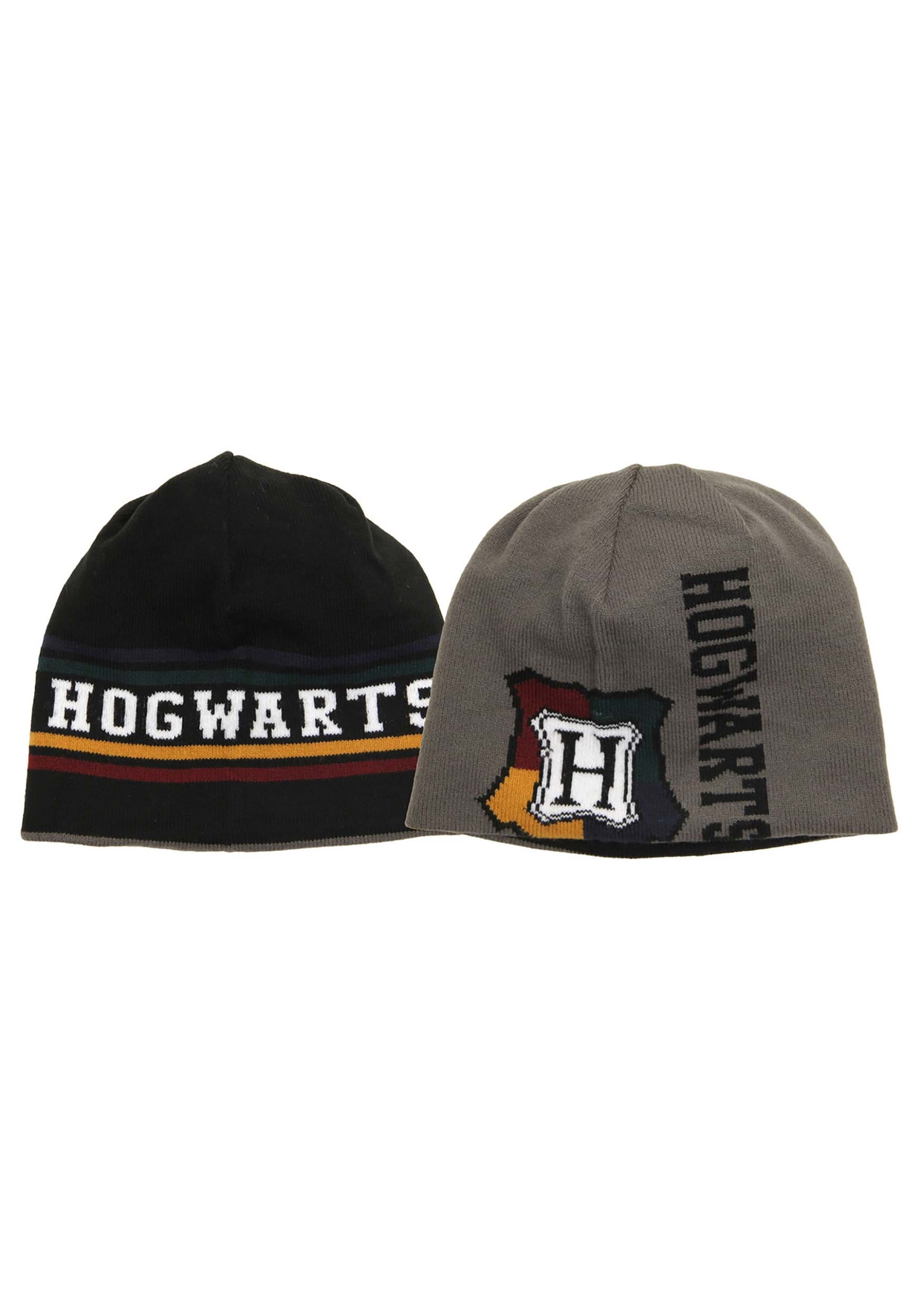 Hogwarts Reversible Black Knit Beanie , Hogwarts Winter Hats