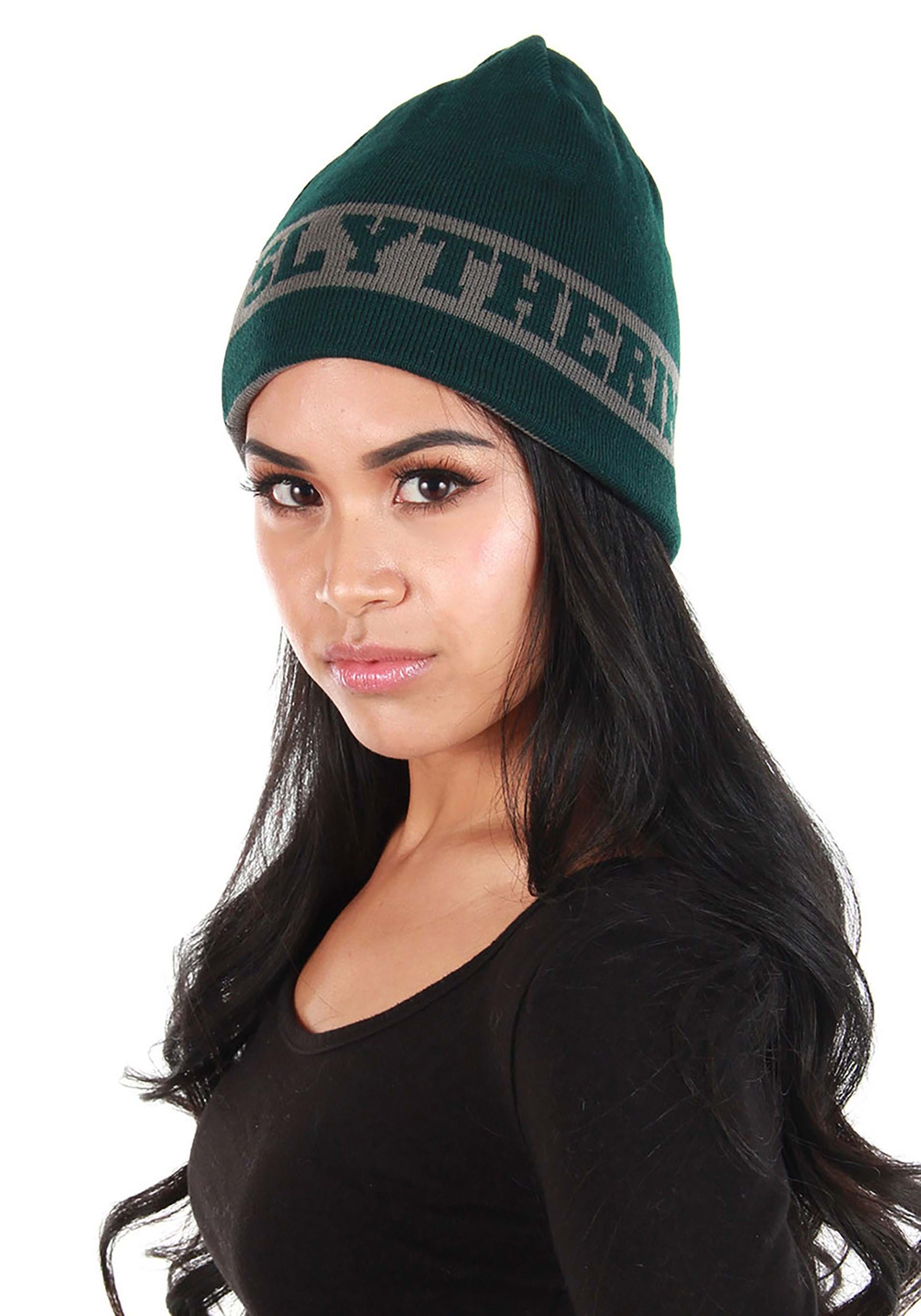 Slytherin Reversible Hogwarts Knit Beanie , Slytherin Accessories