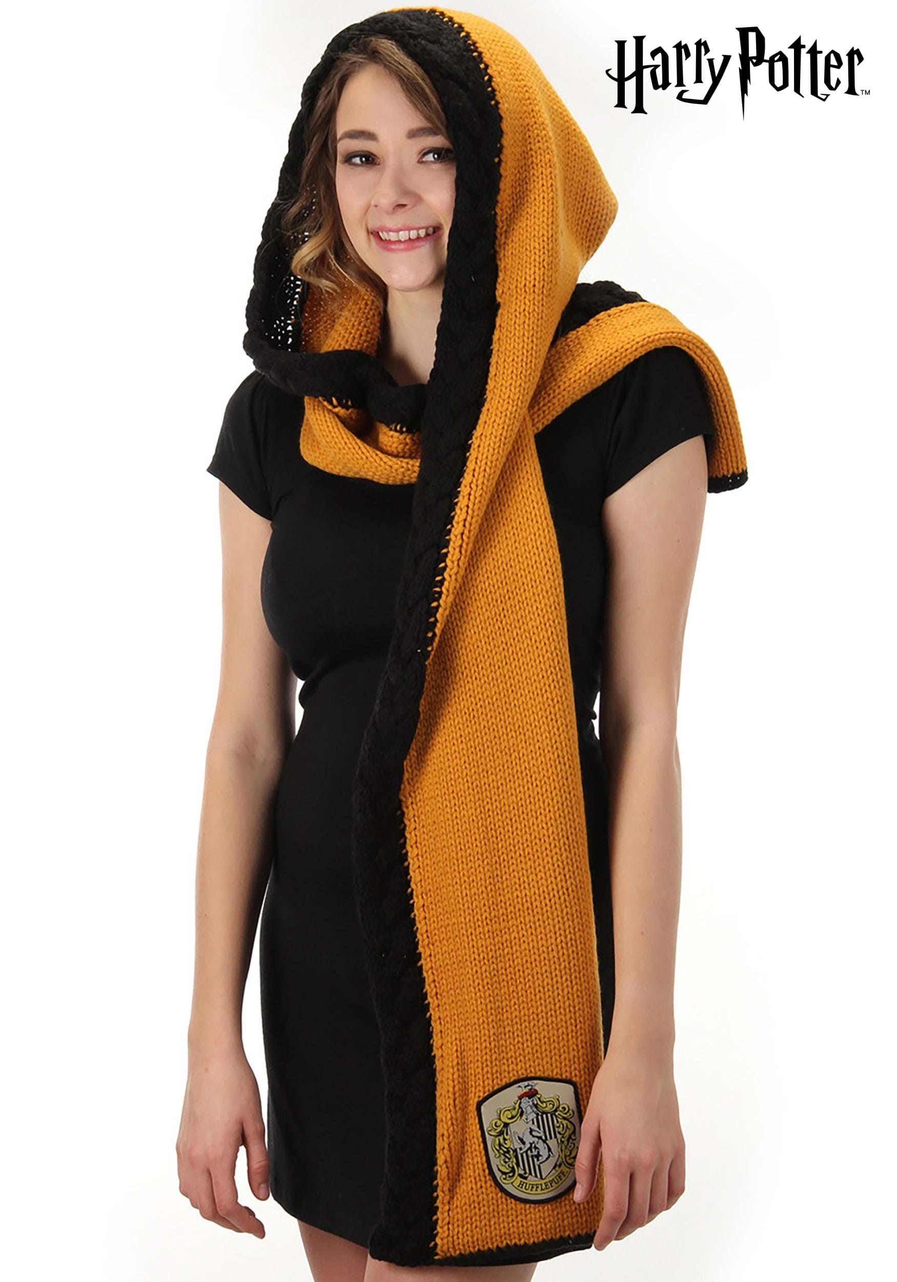 thumbnail interactive-video image 1 of BNIP Genuine Oodie Harry Potter Hufflepuff Adult Yellow Wearable Blanket - Plus Size 1 of 5