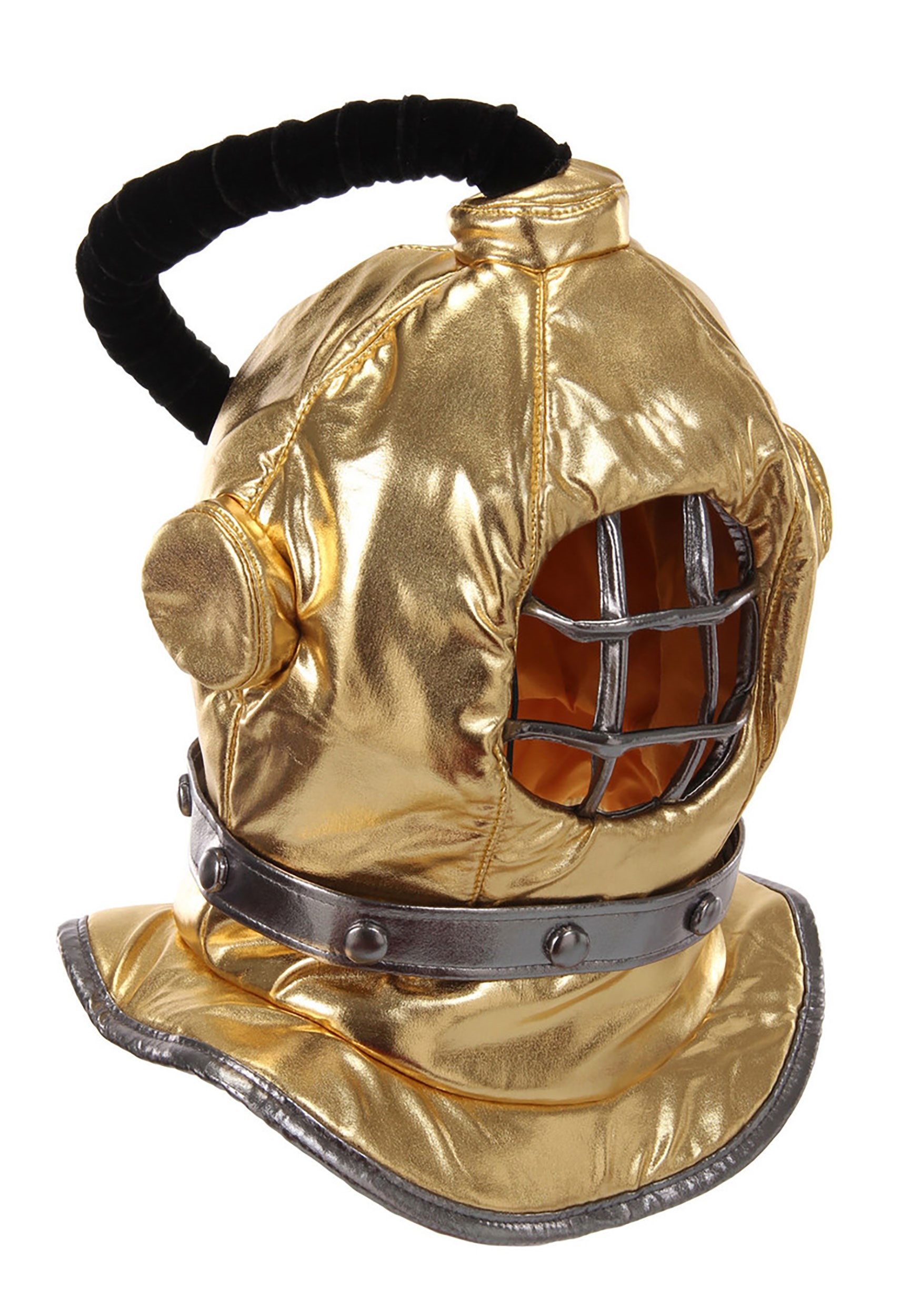 Diving Bell Plush Gold Costume Helmet