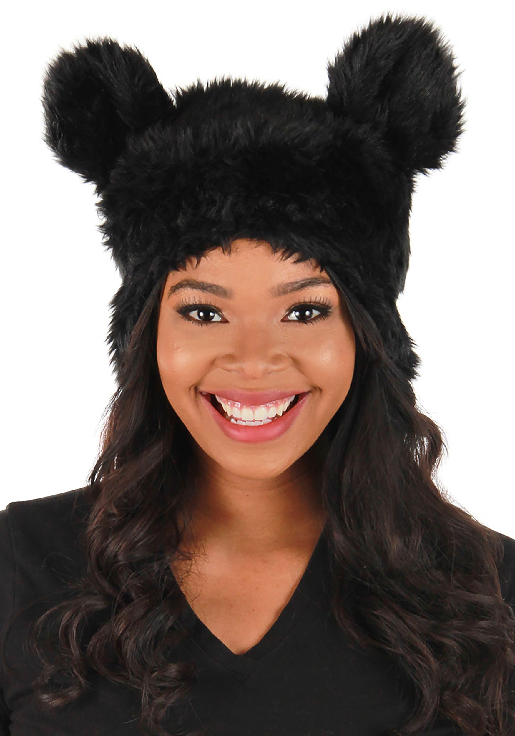 Bear hat. Шляпа Bea. Black Plush.