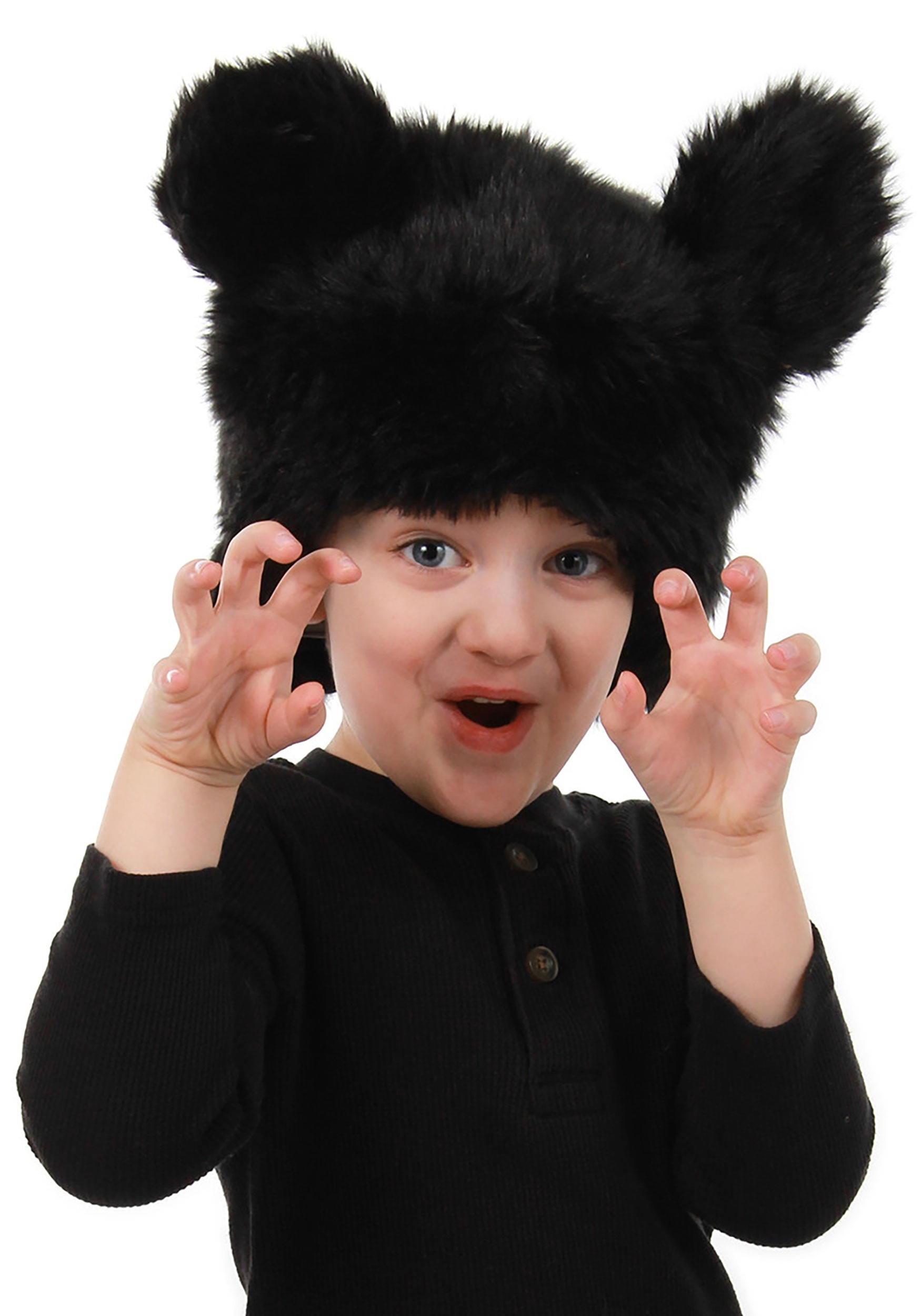 Plush Black Bear Costume Hat