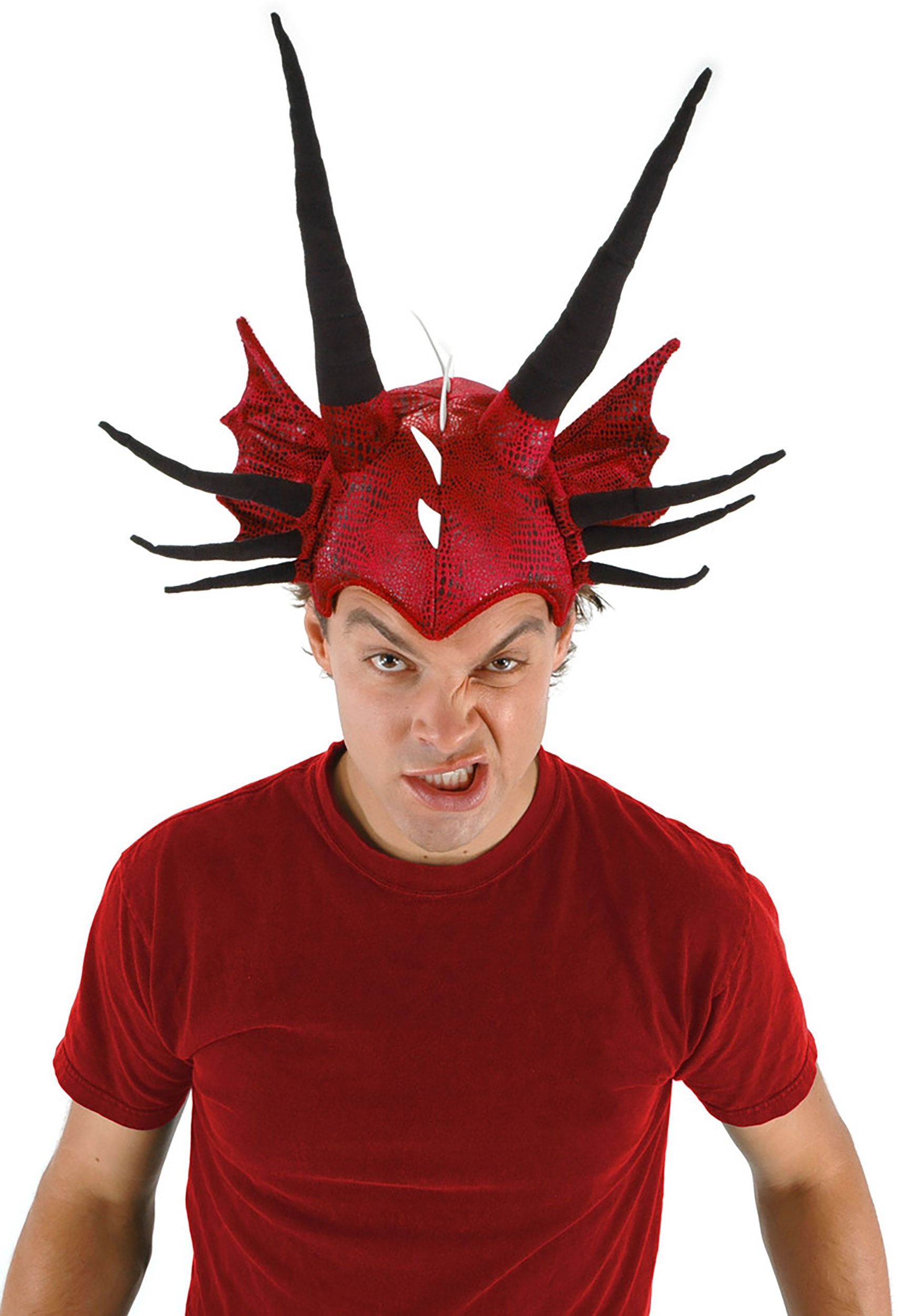Plush Horned Dragon Costume Hat