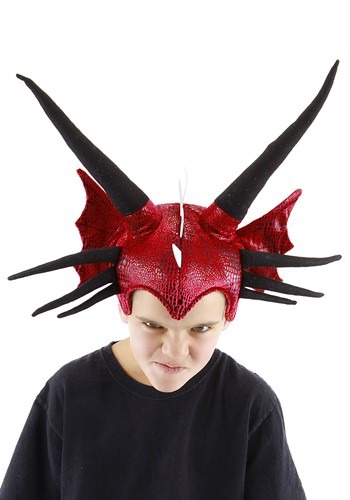 Plush Horned Dragon Costume Hat