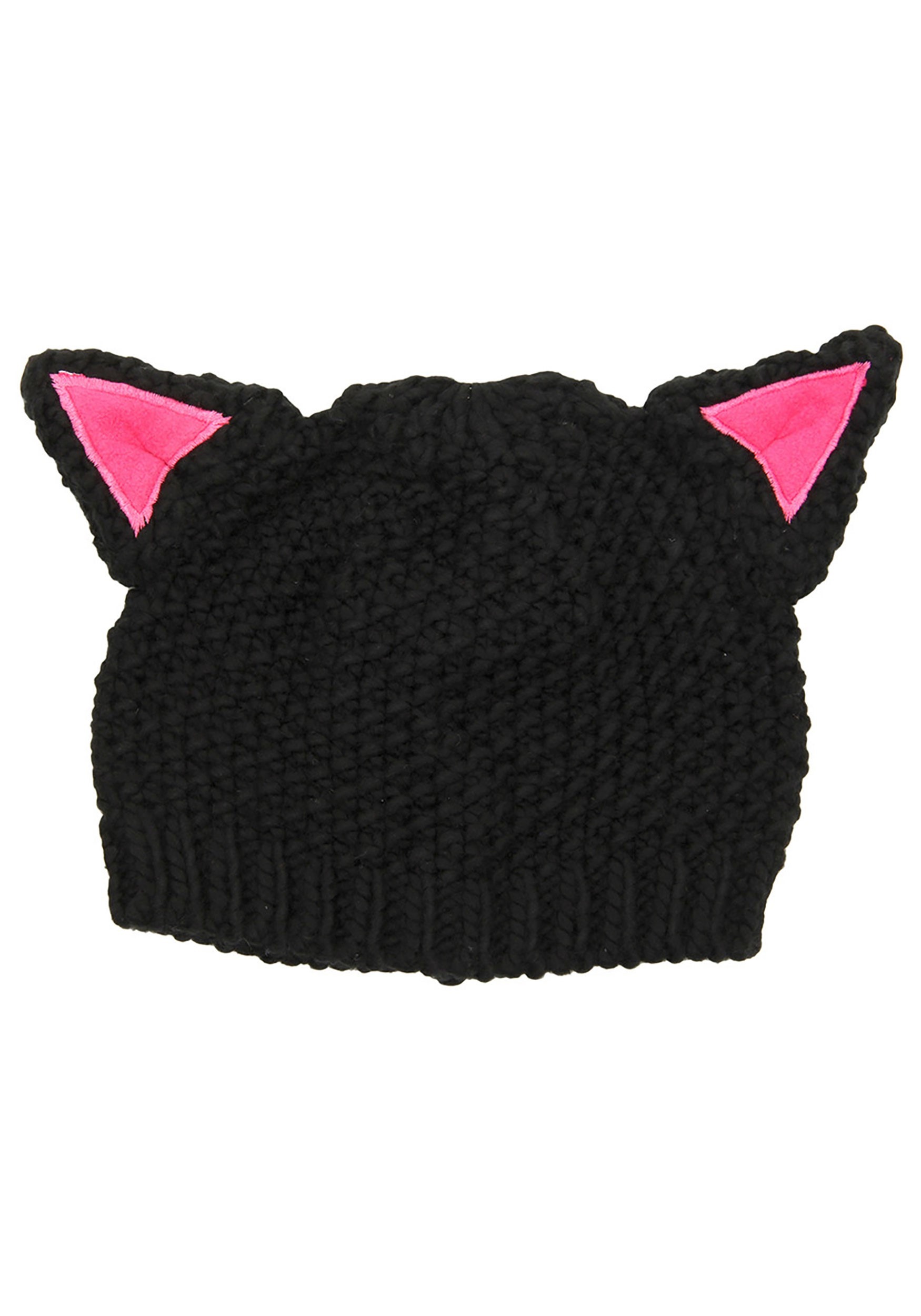 Black Cat Knit Beanie