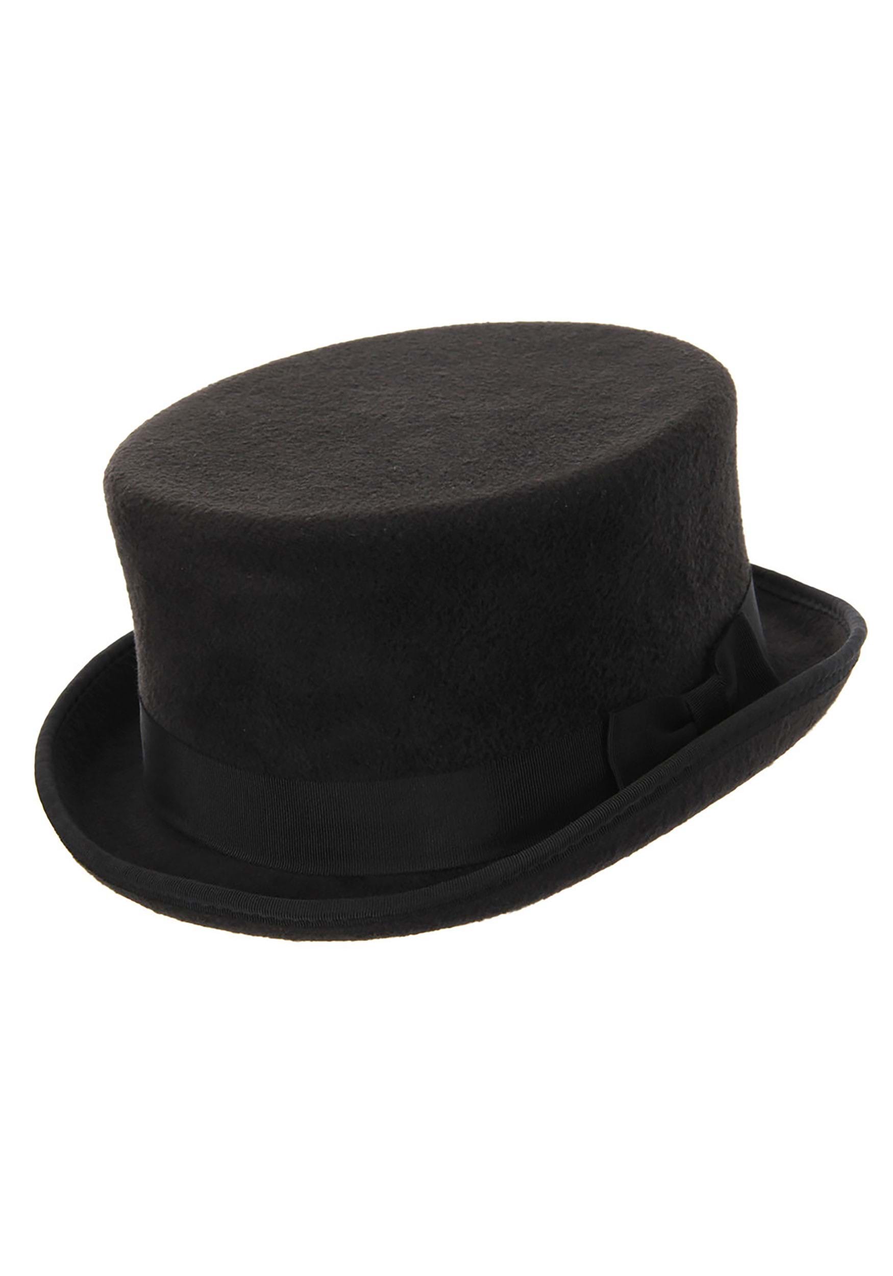 Black John Bull Top Costume Hat , Steampunk Costume Accessories