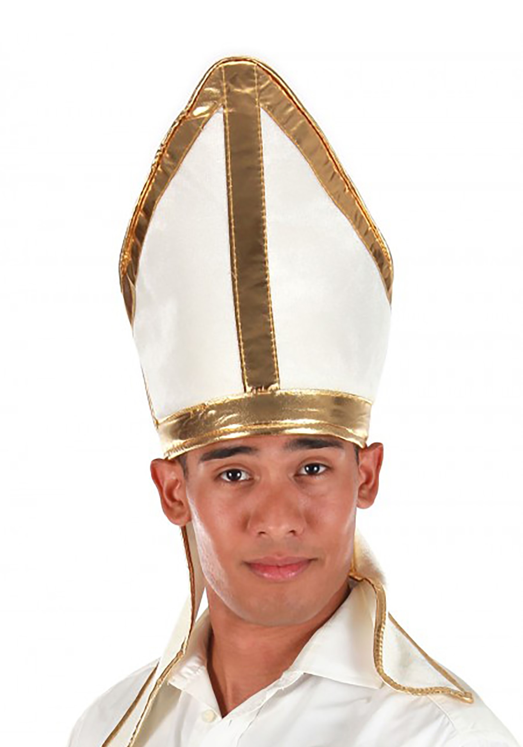 Sombrero de vestuario de peluche de papa blanco Multicolor