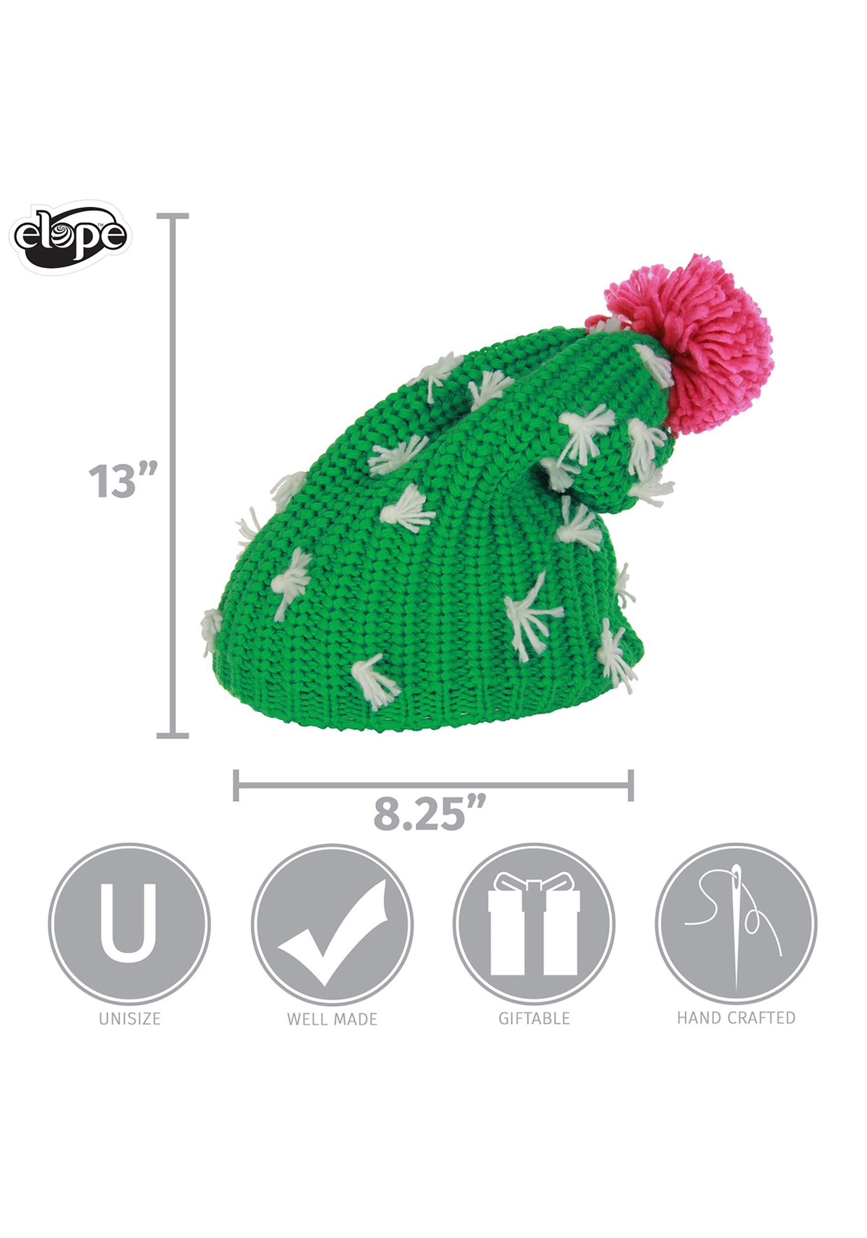 Knit Cactus Slouch Beanie