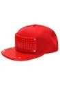 Bricky Blocks Snapback Hat Red Alt 2