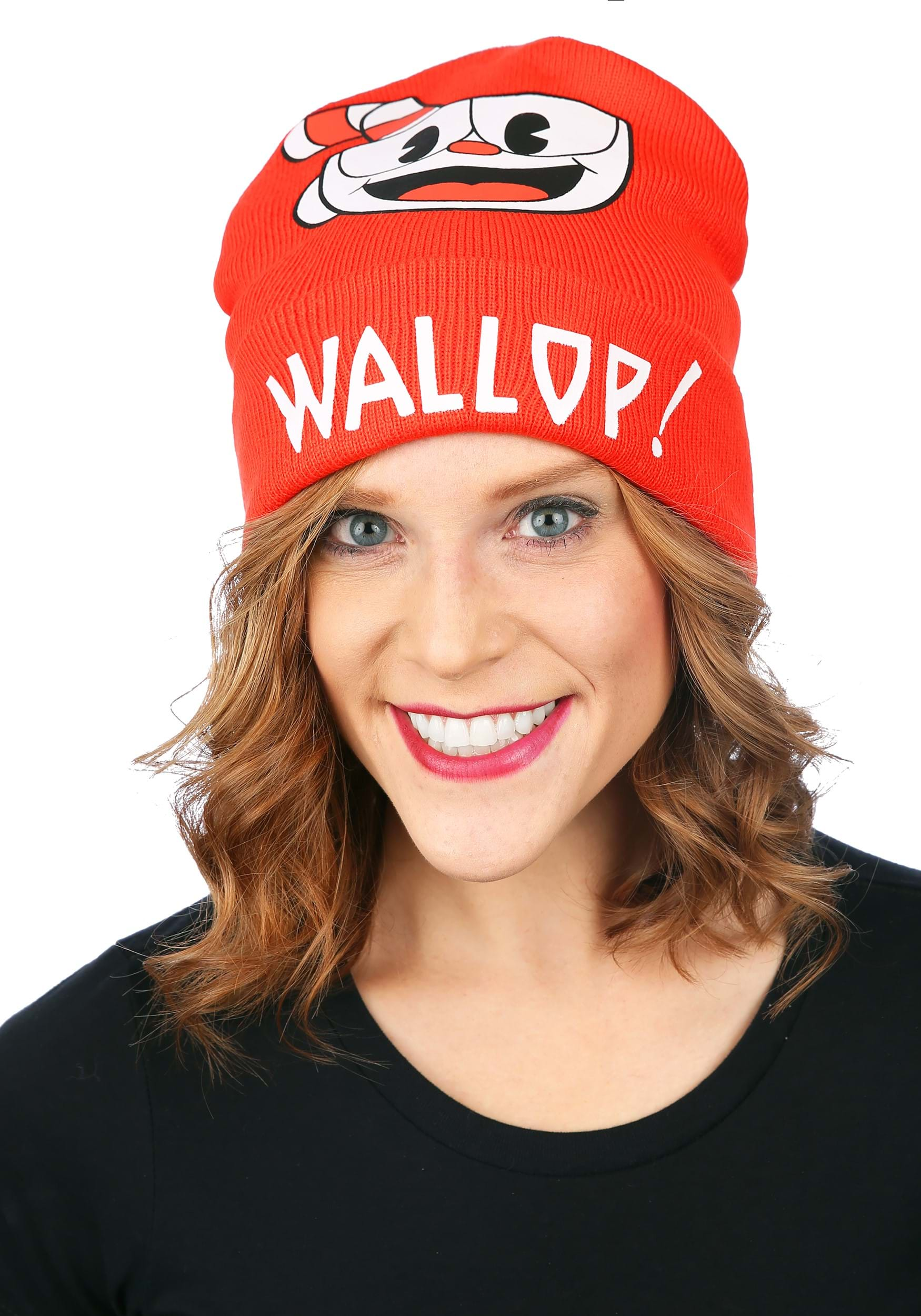 Cuphead , Printed Foldup Knit Beanie