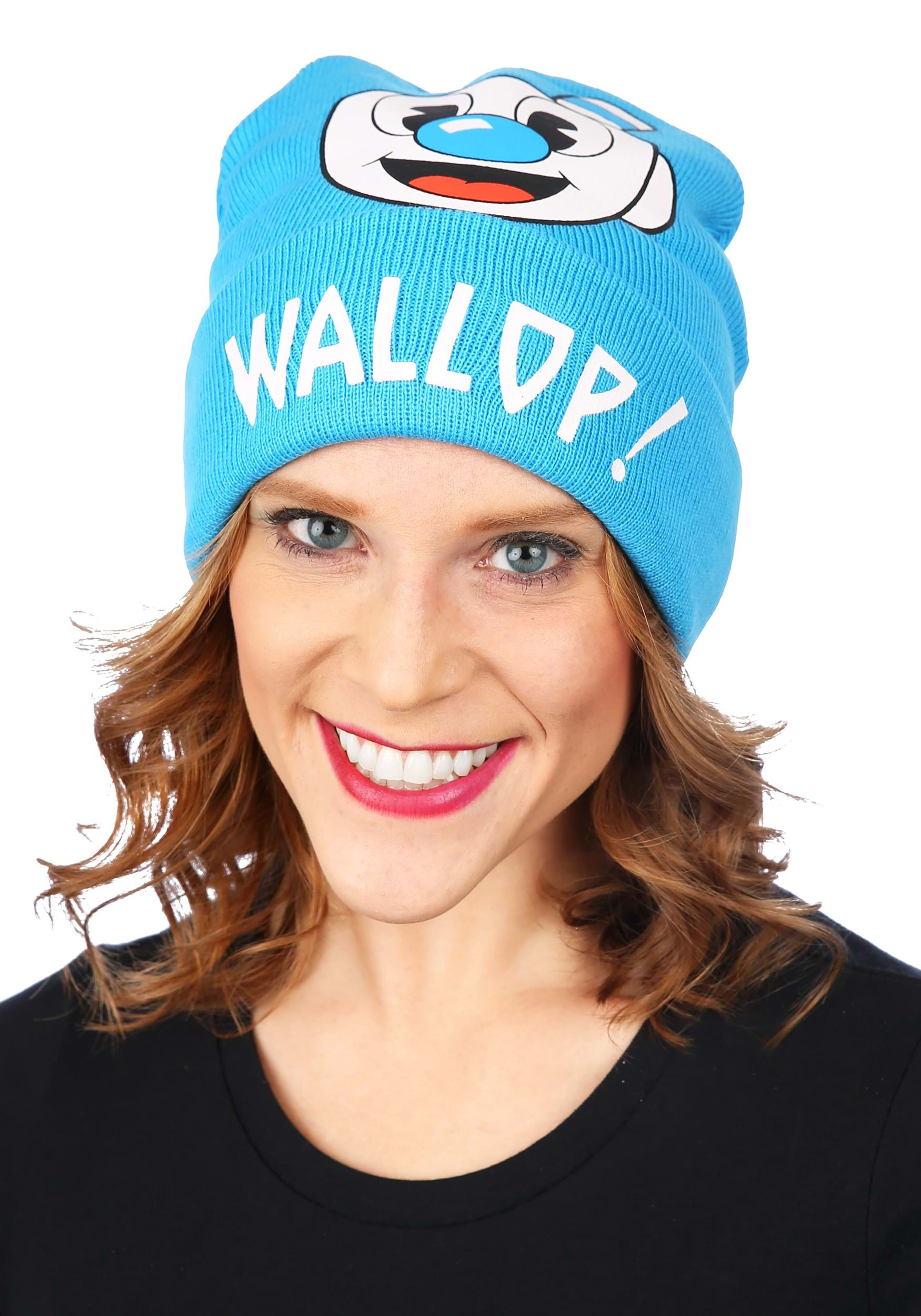 Mugman Printed Folded Cuff Knitted Beanie