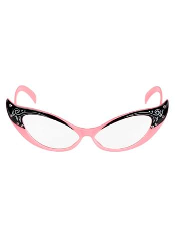 Vintage Pink/Clear Cat Eyes Glasses | 50s Accessories