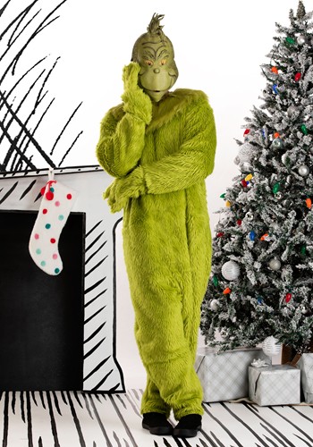 The Grinch Deluxe Men's Jumpsuit w/ Latex Mask