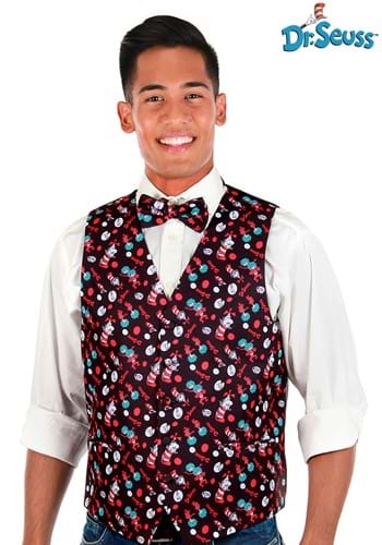 Adult The Cat in the Hat Pattern Vest & Bow Tie Kit-main