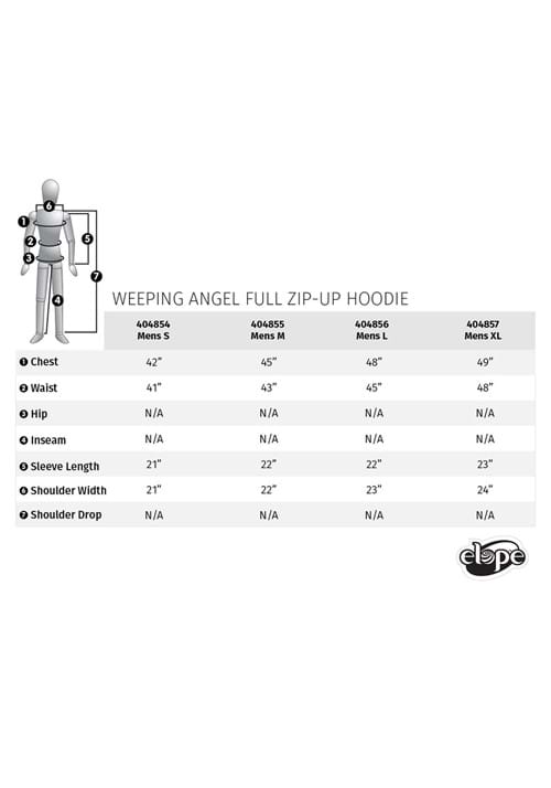 Weeping Angel Zip-Up Hoodie for Men