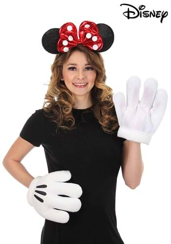 Minnie Glitter Headband & Gloves Set