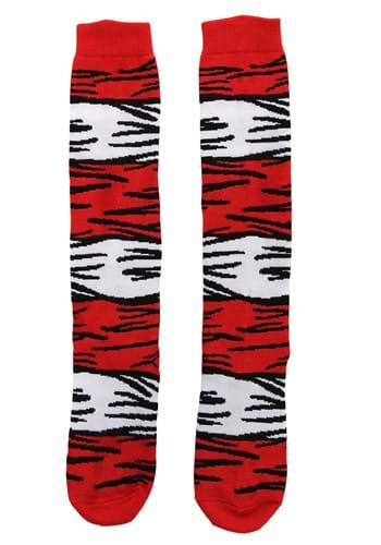 The Cat in the Hat Costume Socks for Adults