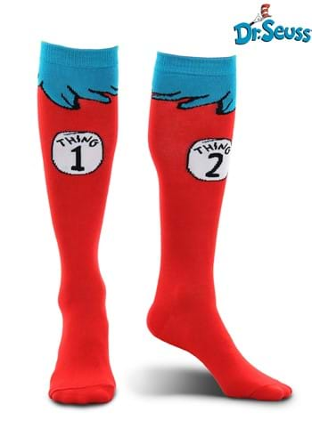 Thing 1&2 Costume Socks Adult