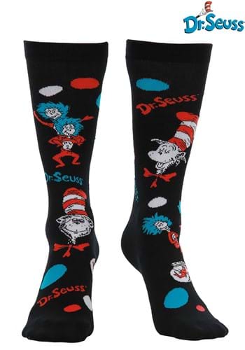 The Cat In The Hat Pattern Socks Adult