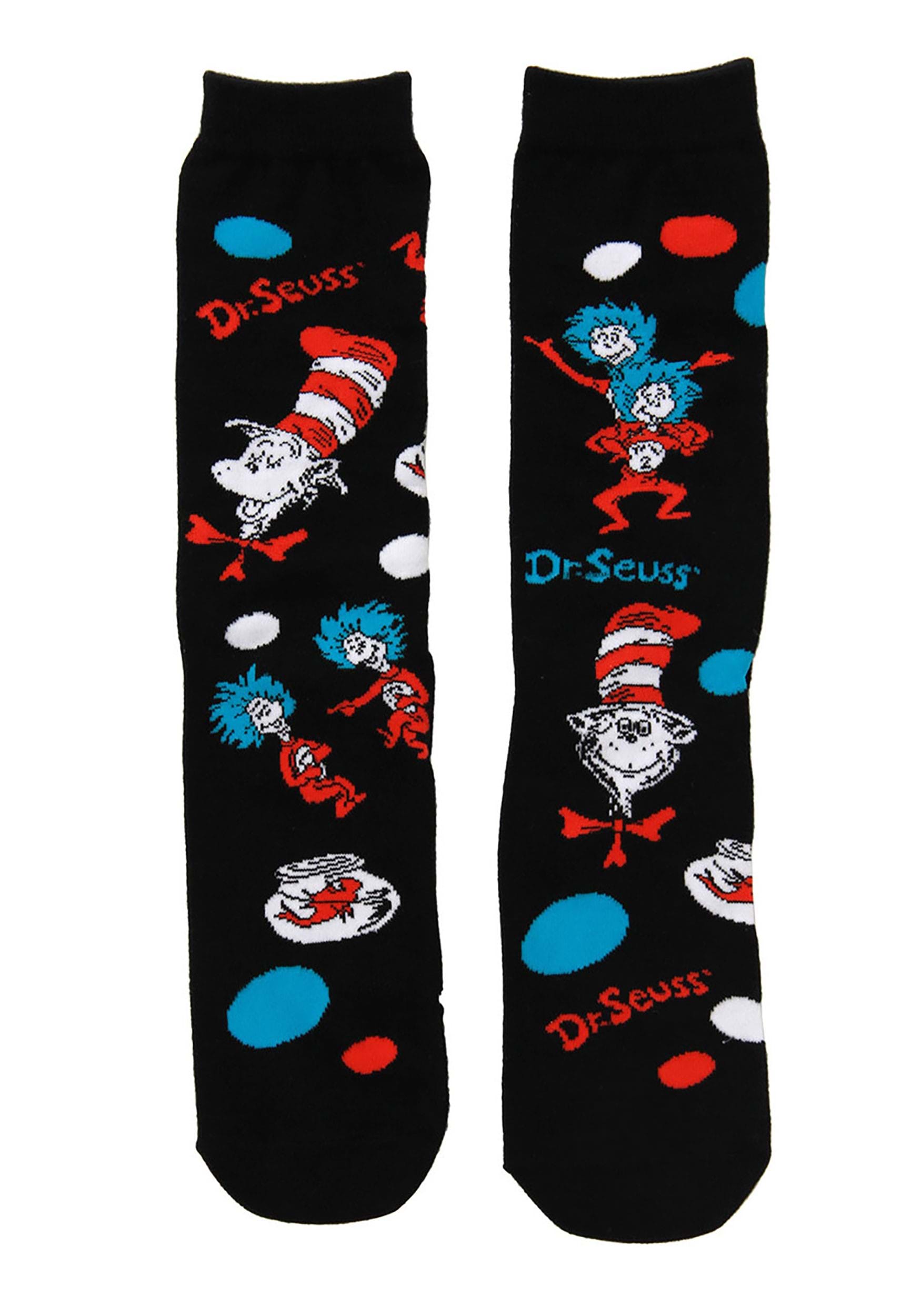 The Cat In The Hat Pattern Socks for Adults