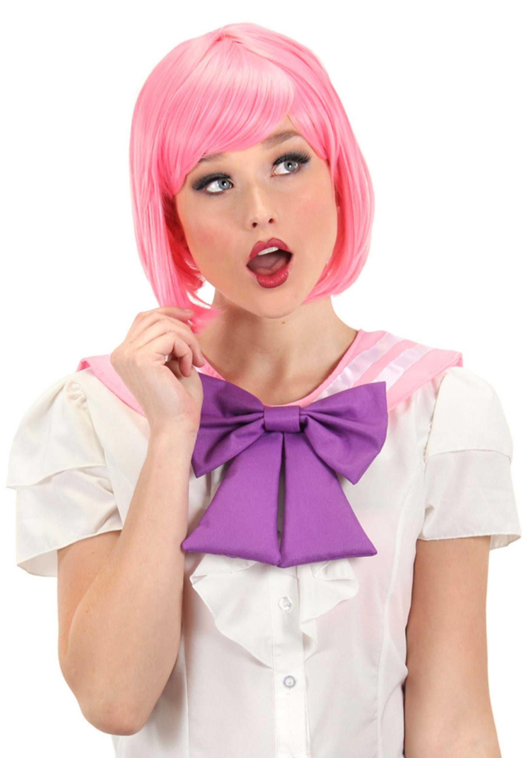 Collar de marinero de anime rosa y púrpura Multicolor